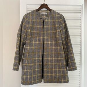 Vintage Plaid Wool Blend Blazer